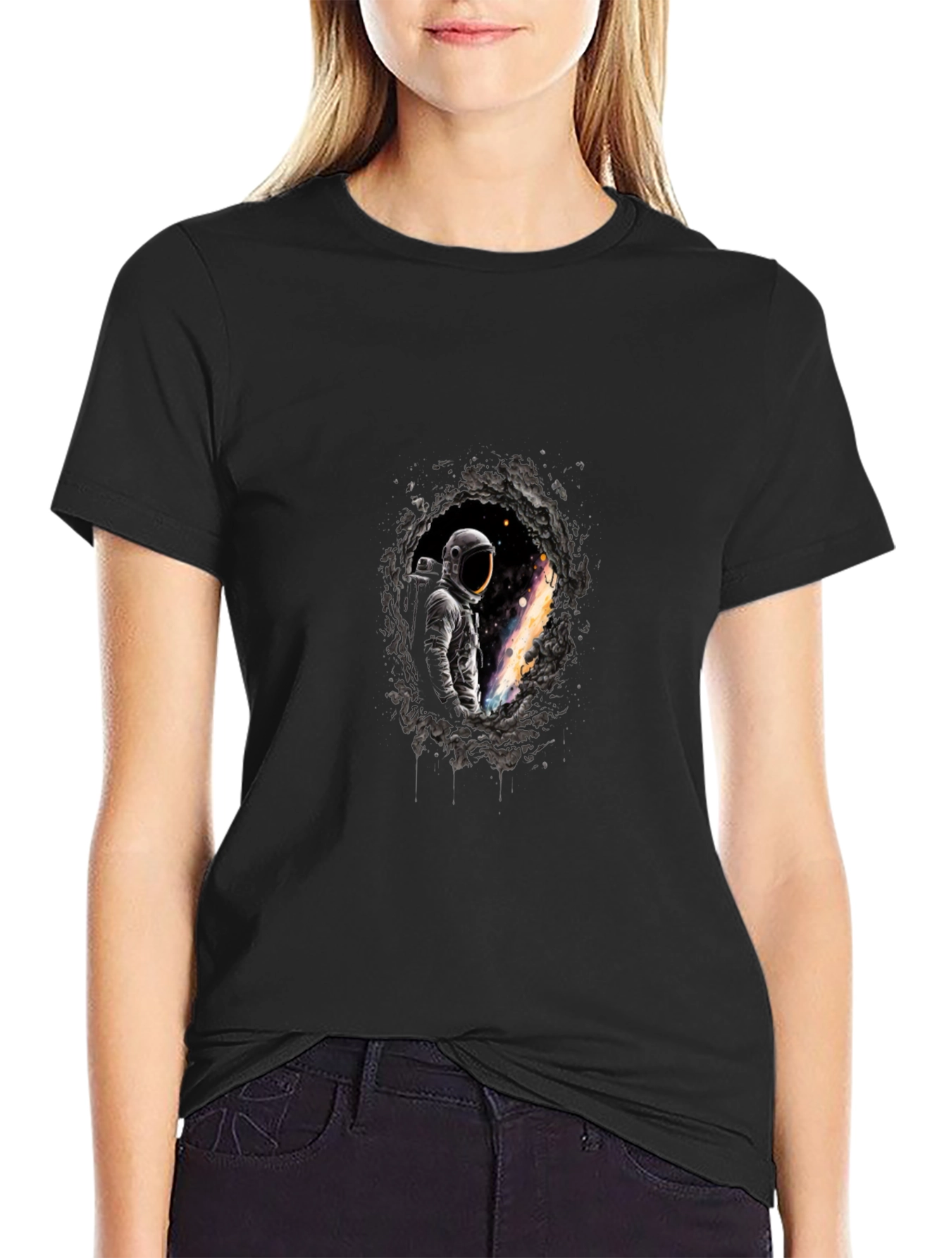 Astronaut Space Portal Graphic Tee