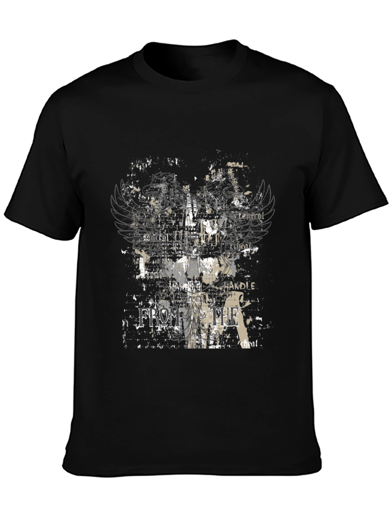 Edgy Graphic Print Black Tee