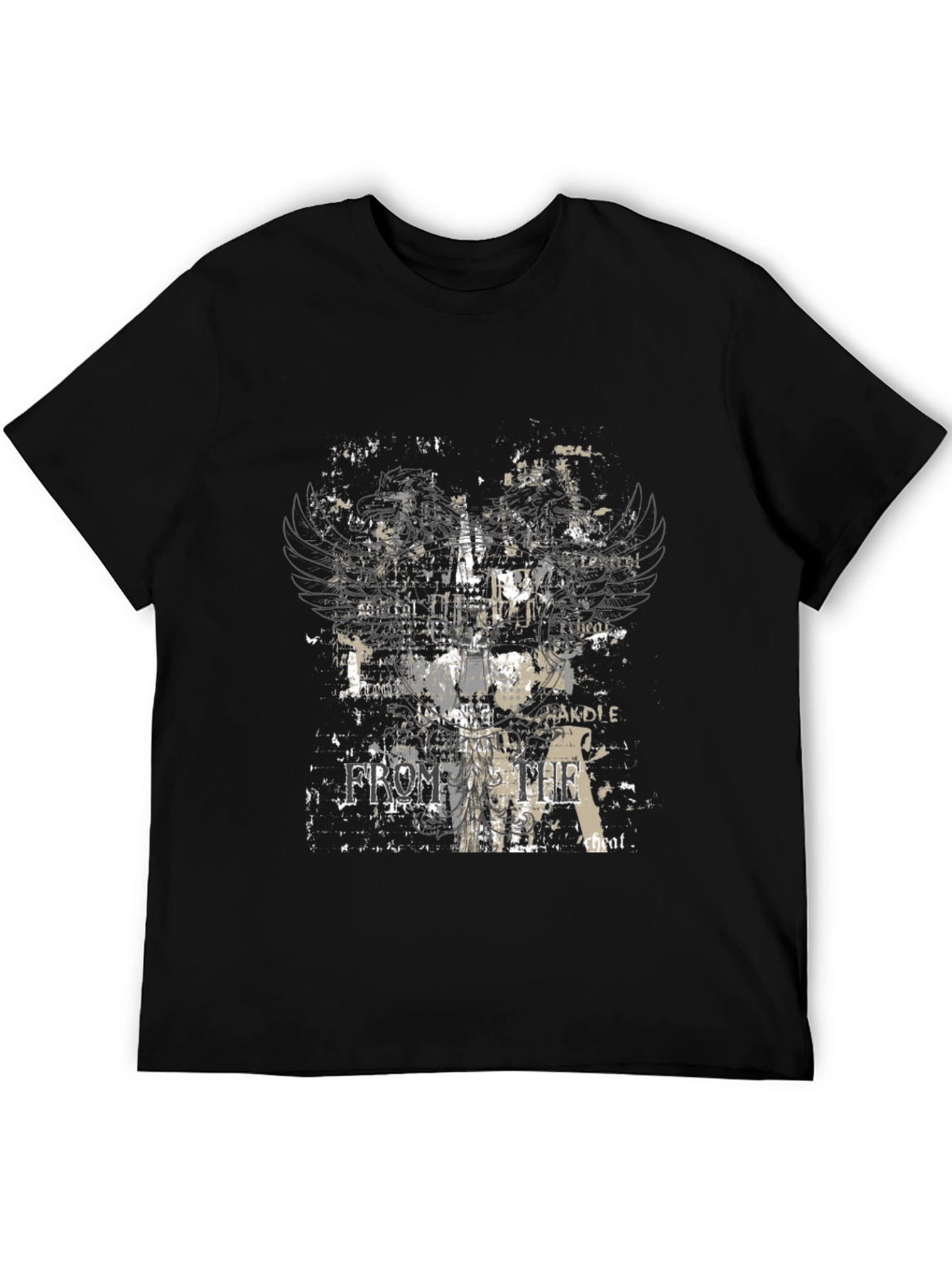Edgy Graphic Print Black Tee
