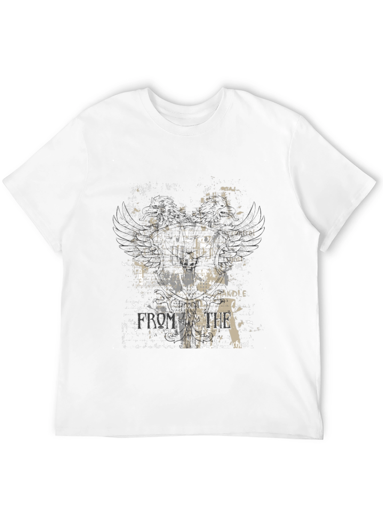 Edgy Graphic Print Black Tee