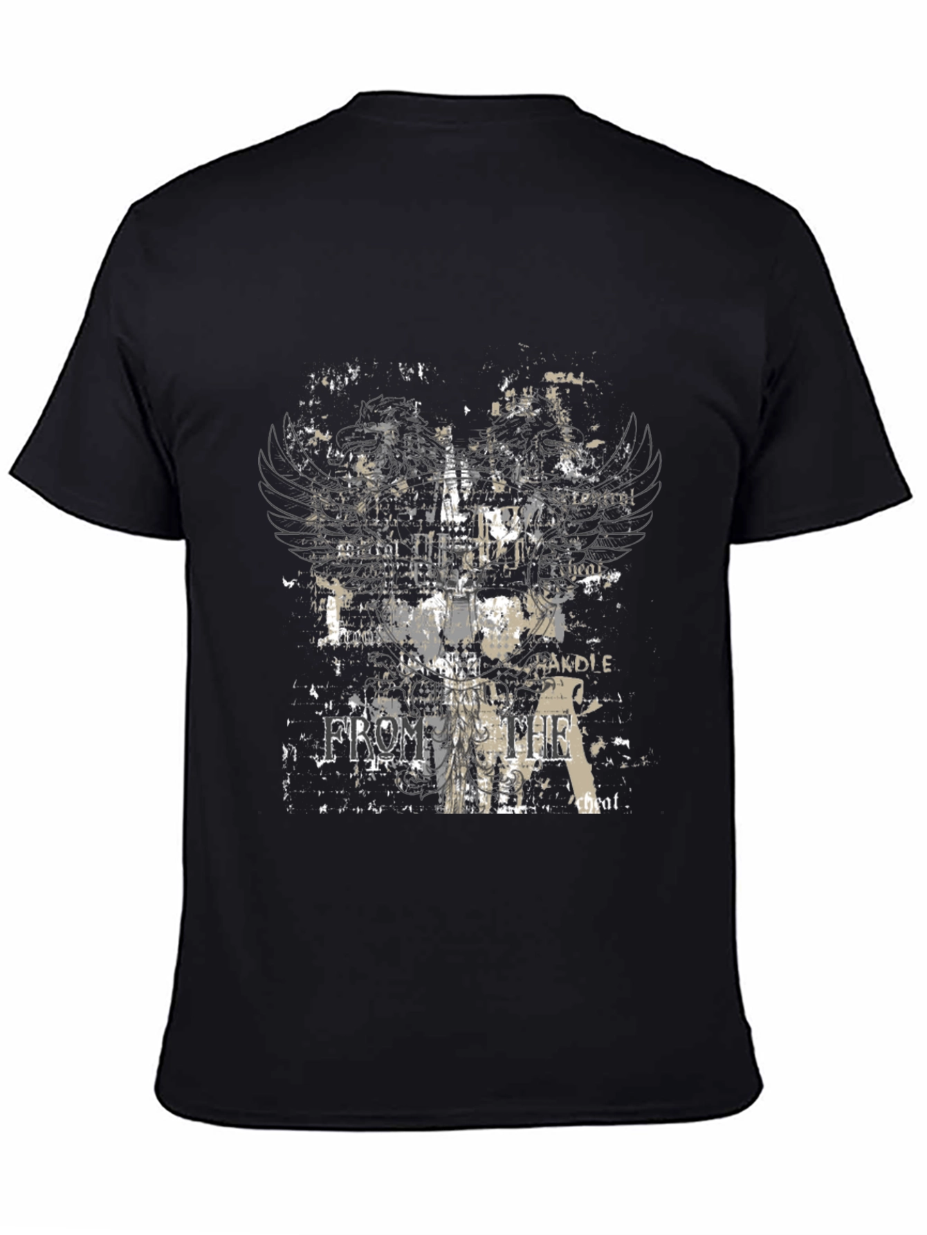 Edgy Graphic Print Black Tee