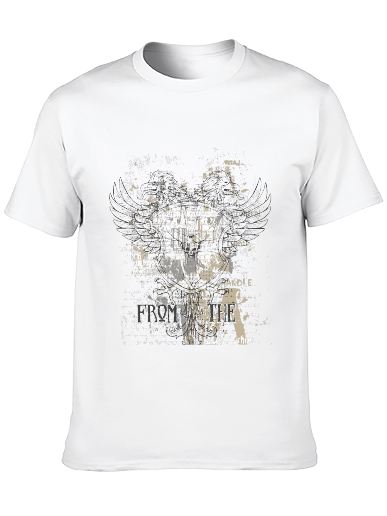 Edgy Graphic Print Black Tee