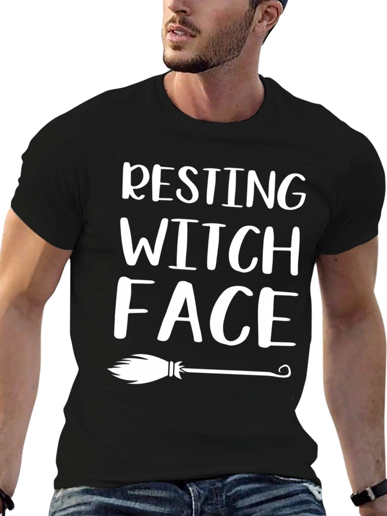 Resting Witch Face T-Shirt - Halloween Apparel