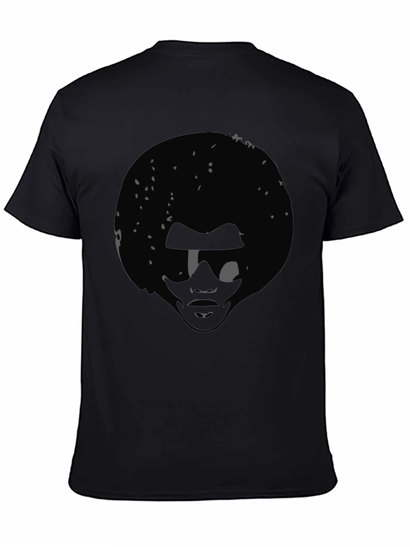 Retro Afro Silhouette T-Shirt - Cool Black Tee