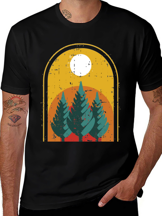 Retro Nature T-Shirt - Mountain Graphic Tee