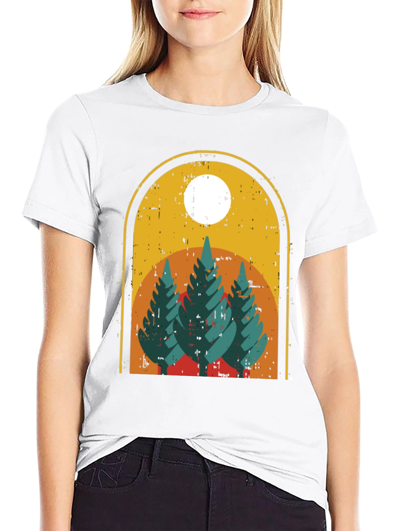 Retro Nature T-Shirt - Mountain Graphic Tee