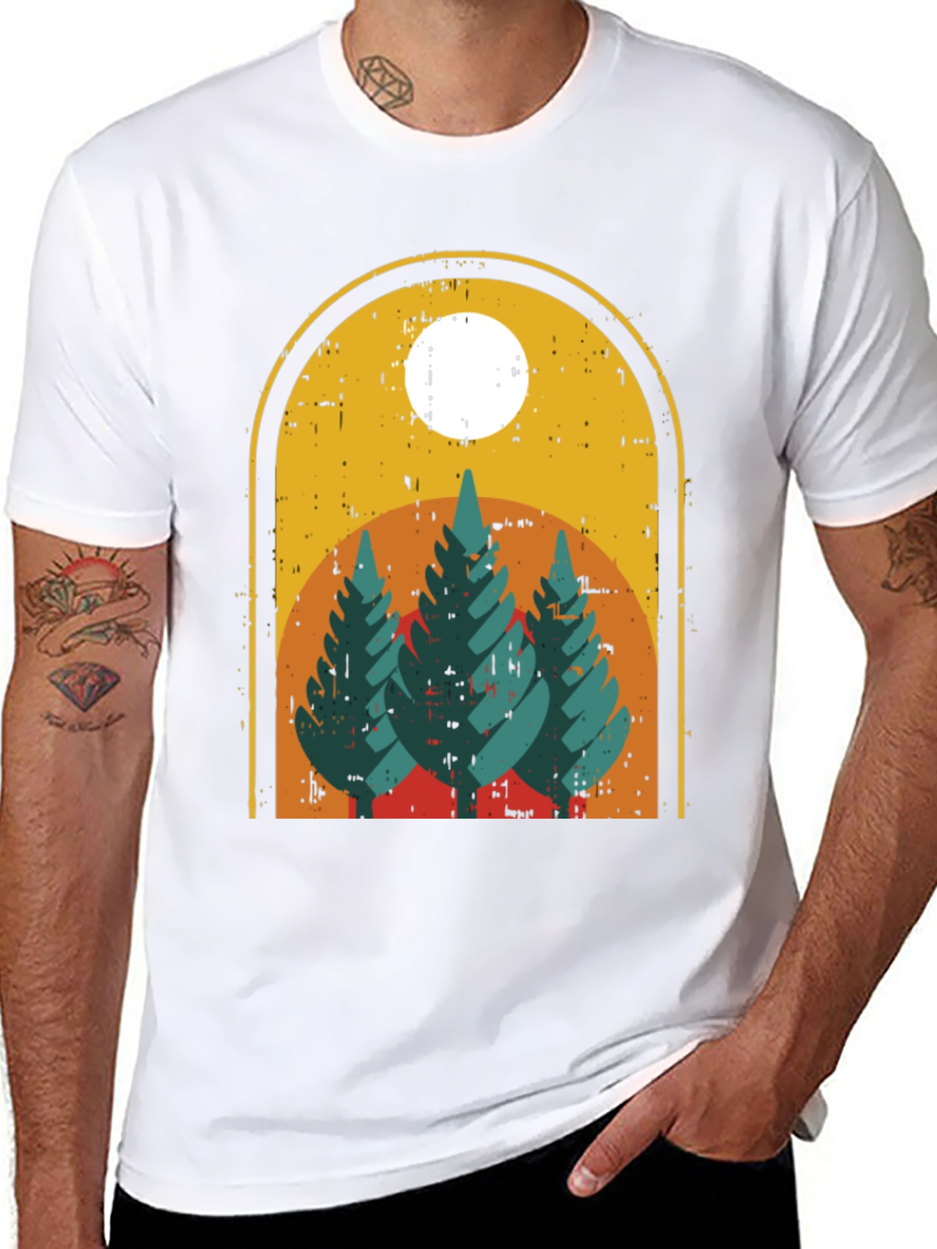 Retro Nature T-Shirt - Mountain Graphic Tee
