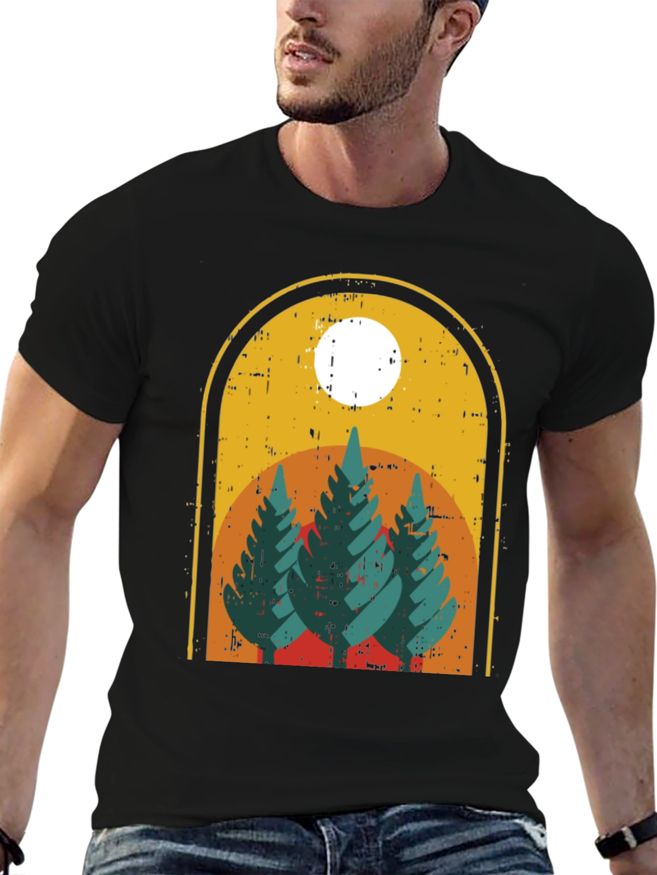 Retro Nature T-Shirt - Mountain Graphic Tee