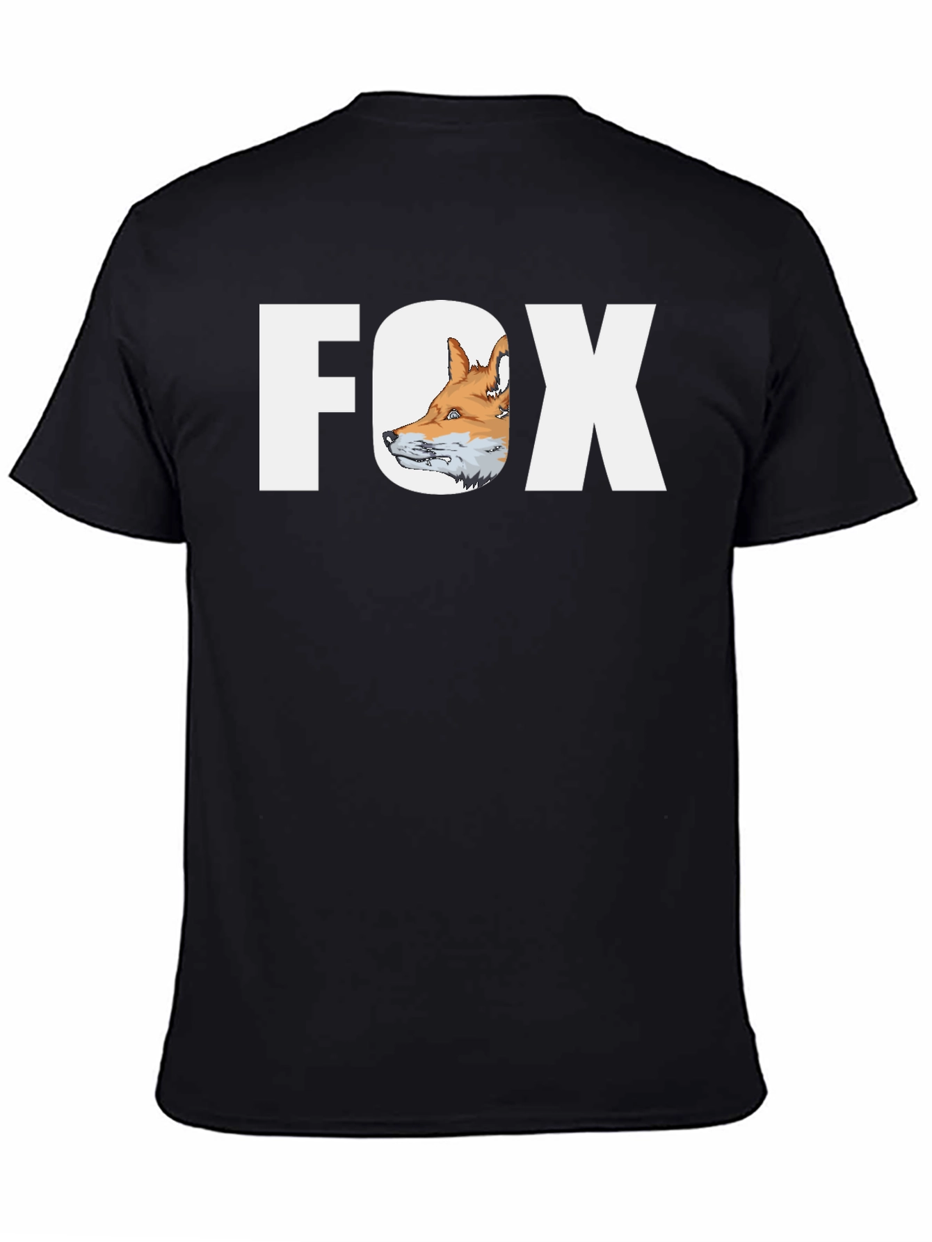 Cool Fox Graphic Black T-Shirt