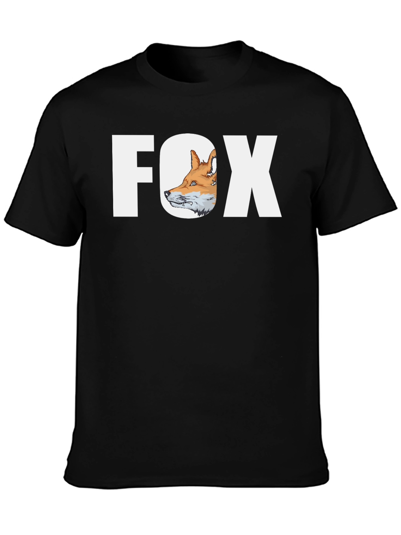 Cool Fox Graphic Black T-Shirt
