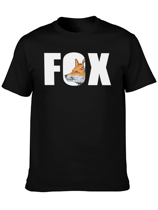 Cool Fox Graphic Black T-Shirt