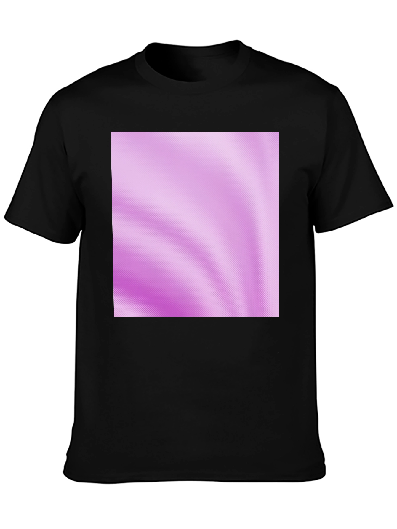 Stylish Black Crew Neck Tee with Pattern