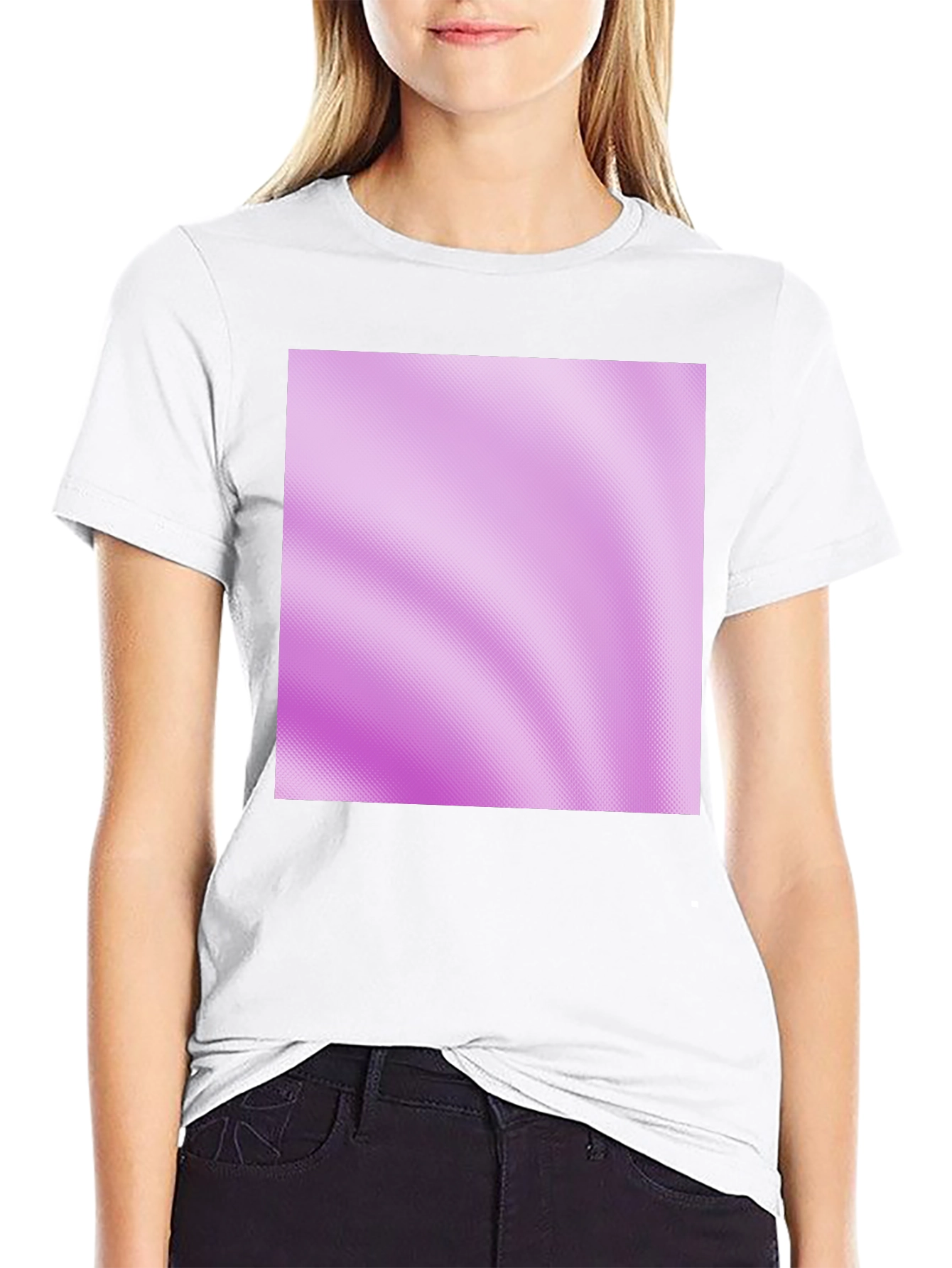 Stylish Black Crew Neck Tee with Pattern
