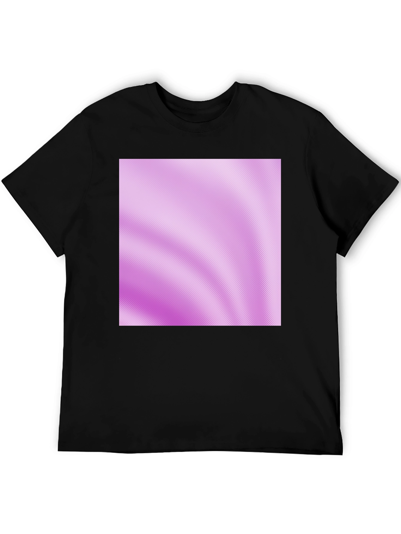 Stylish Black Crew Neck Tee with Pattern