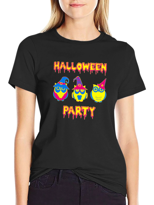 Halloween Party Owls Graphic T-Shirt