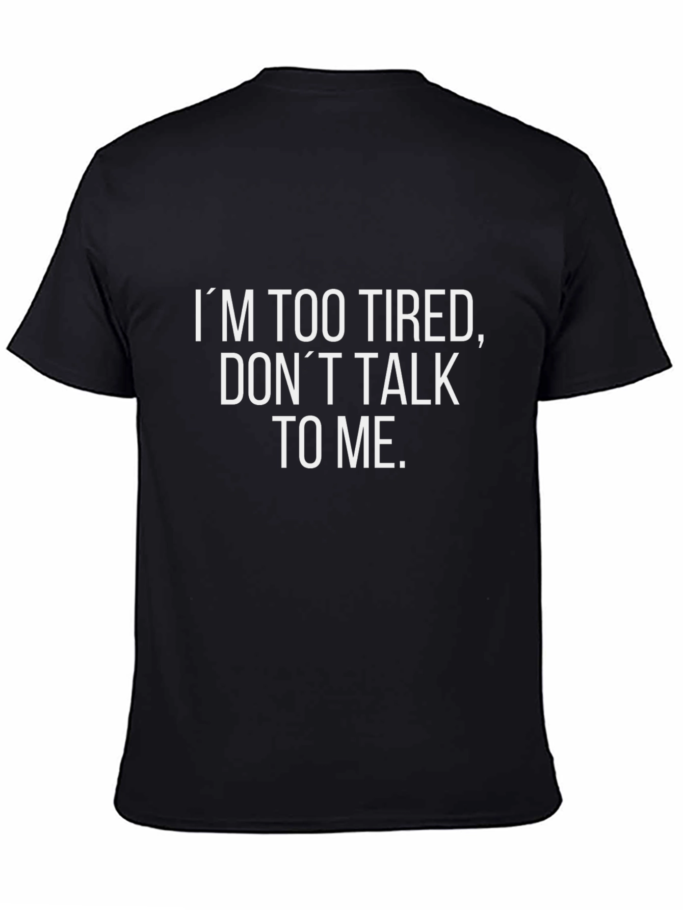 Im Too Tired Graphic Tee - Black