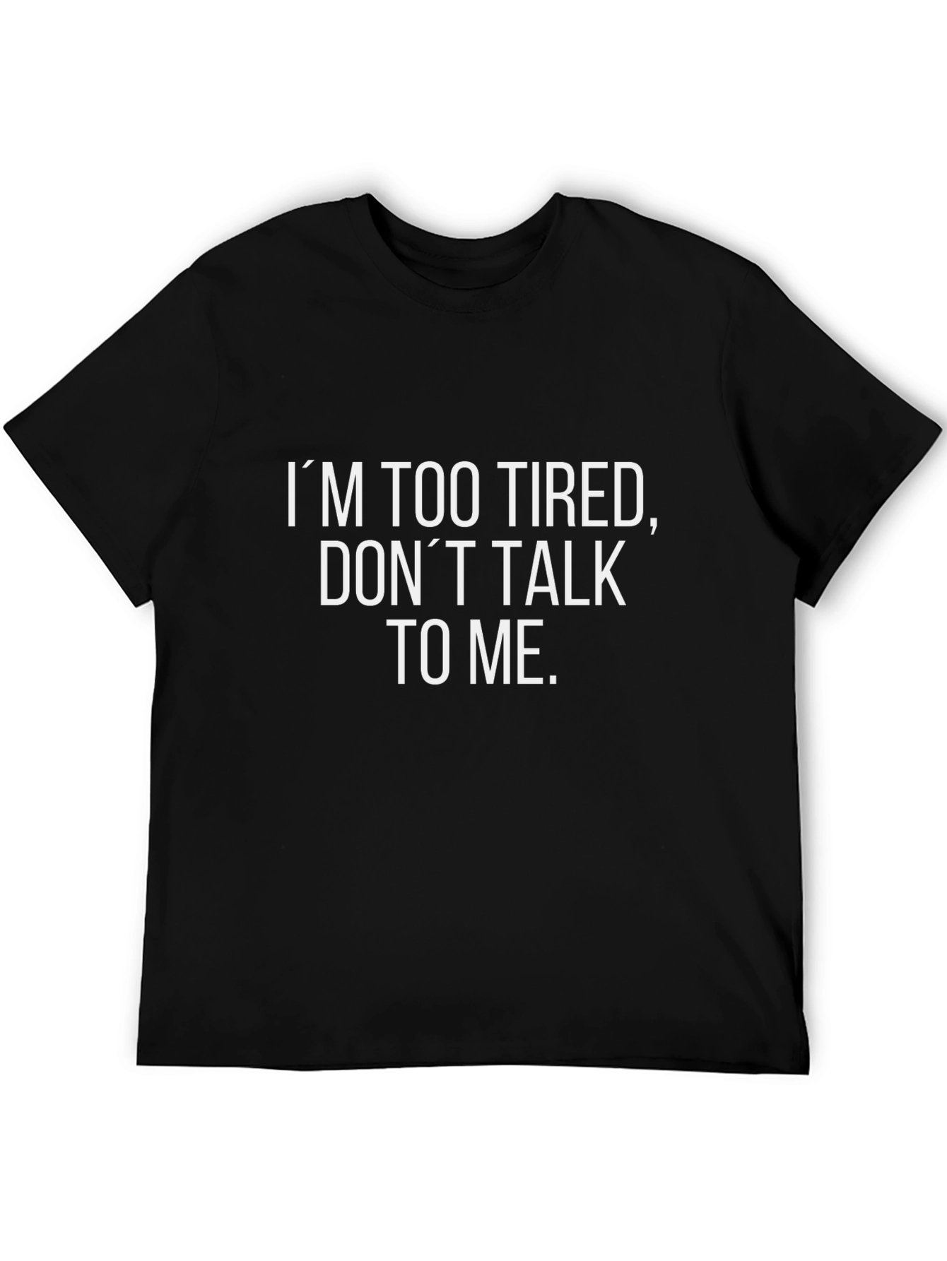 Im Too Tired Graphic Tee - Black
