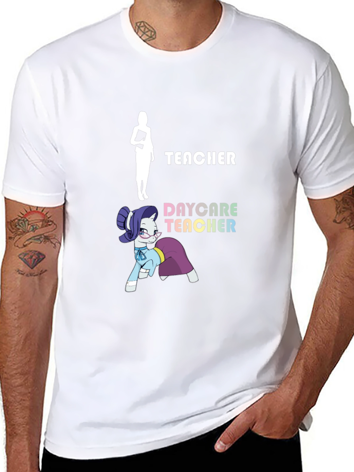 Daycare Teacher T-Shirt - Funny Pony Design