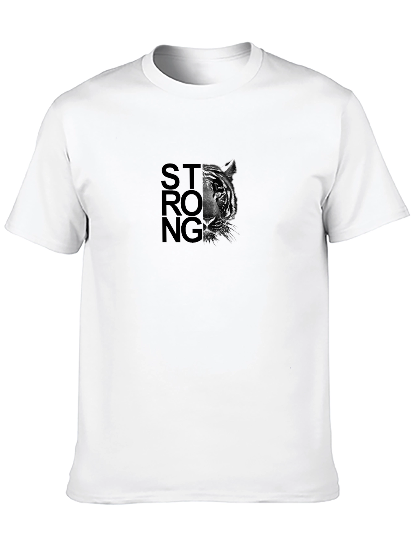 Strong Tiger Graphic Tee - Black