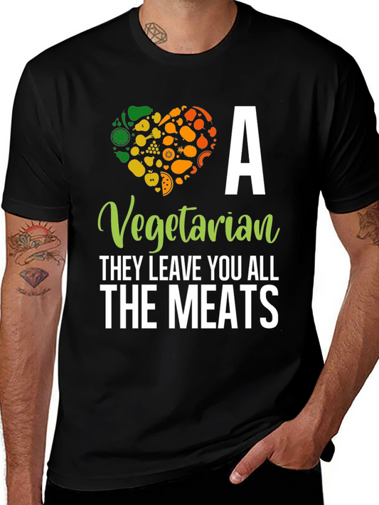 Vegetarian Lover T-Shirt - I Love A Vegetarian - Funny Veggie Tee