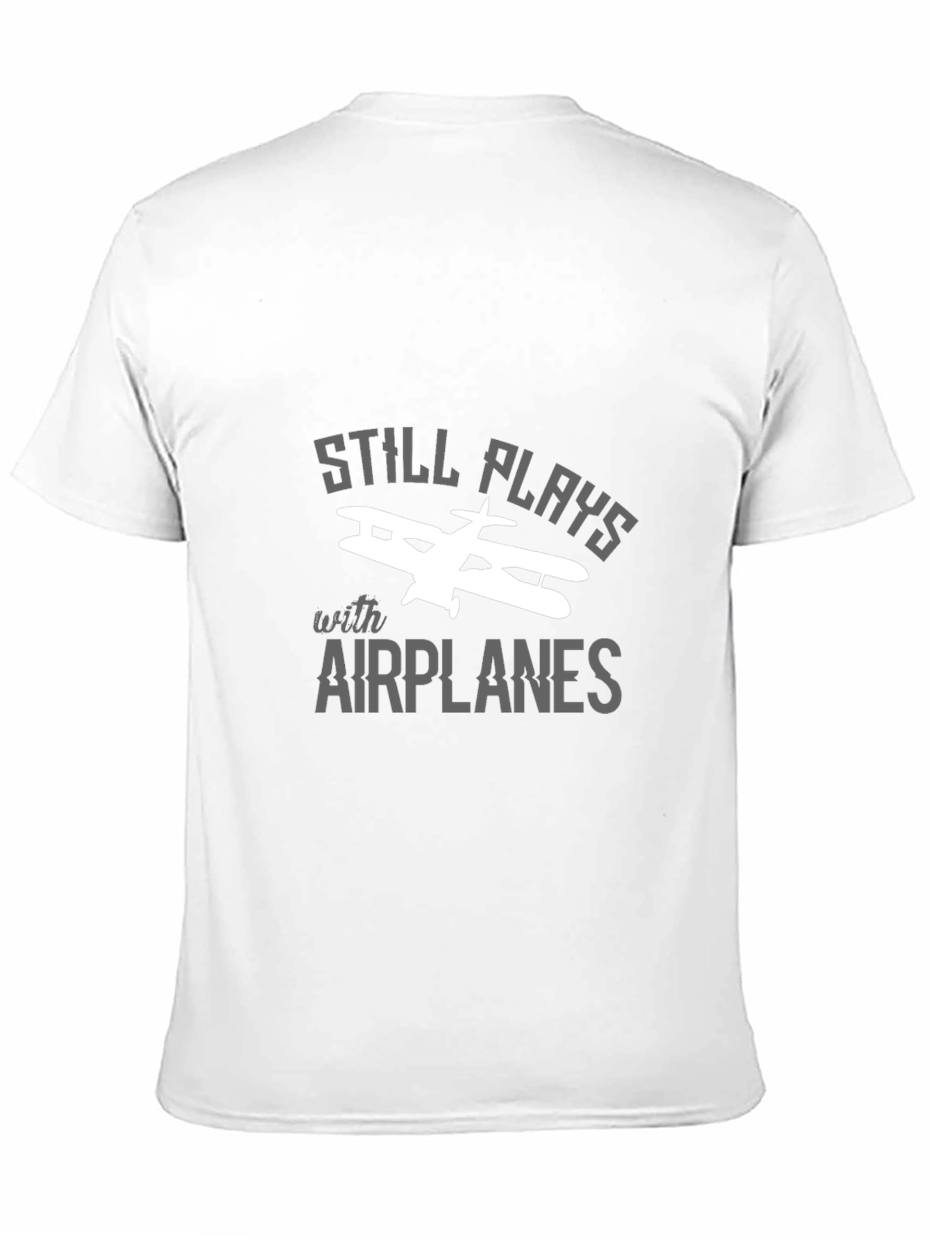 Still Plays With Airplanes Black T-Shirt