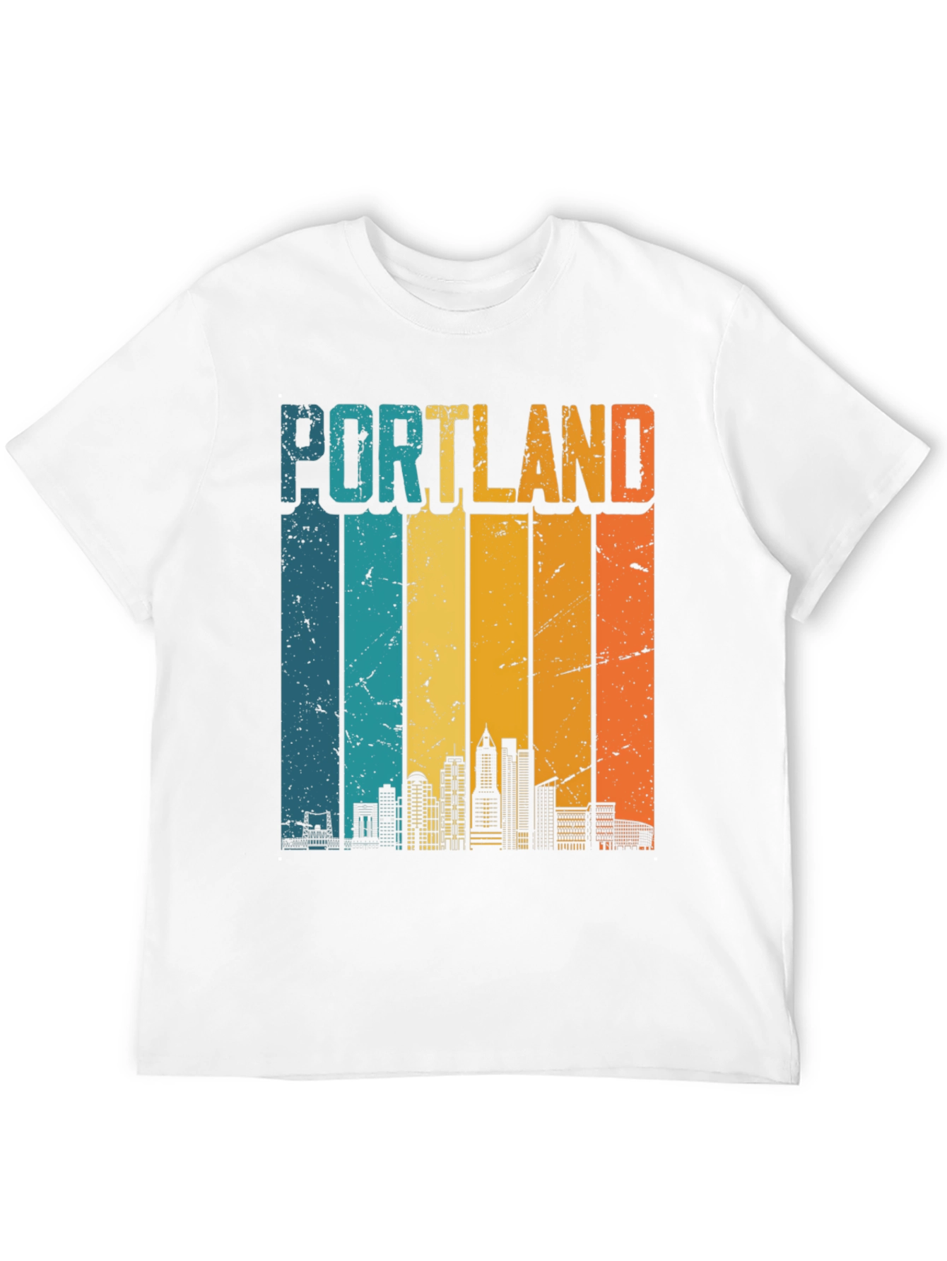 Portland Skyline Retro T-Shirt