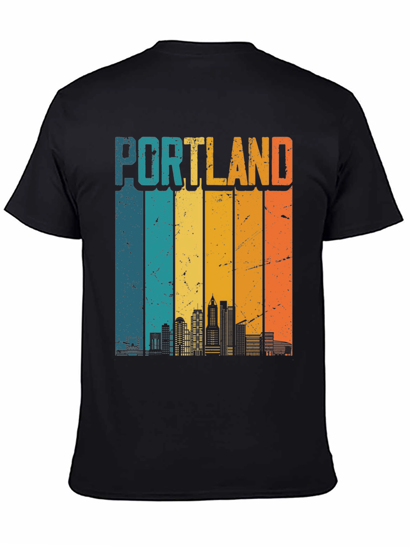 Portland Skyline Retro T-Shirt