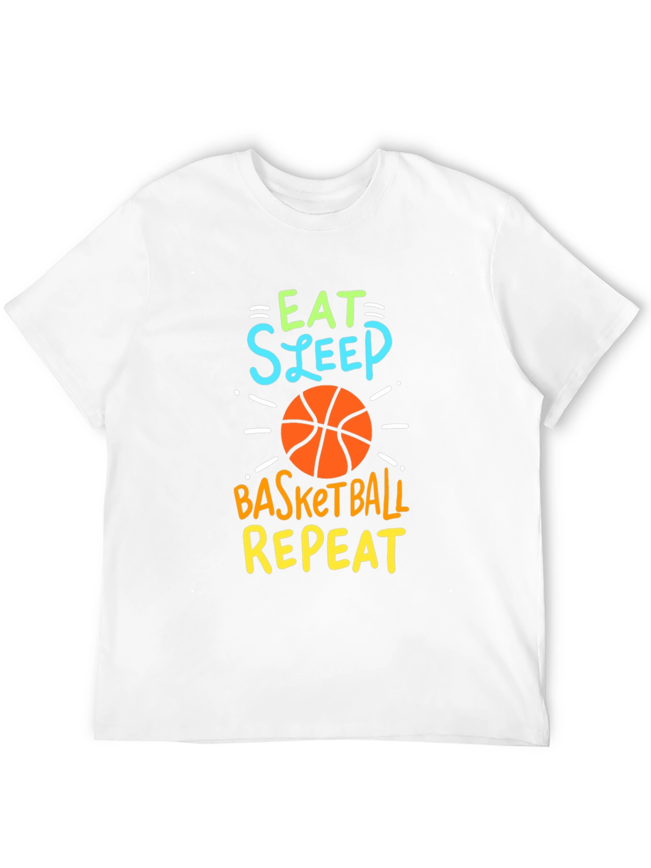 Eat Sleep Basketball Repeat Graphic Tee