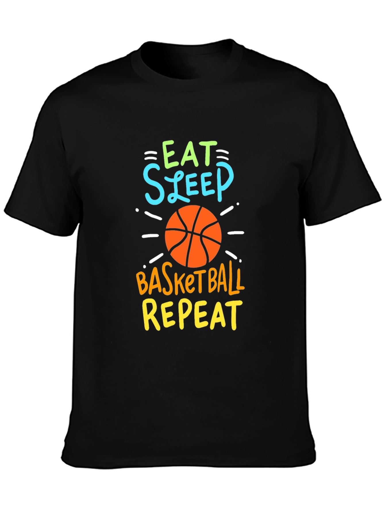 Eat Sleep Basketball Repeat Graphic Tee