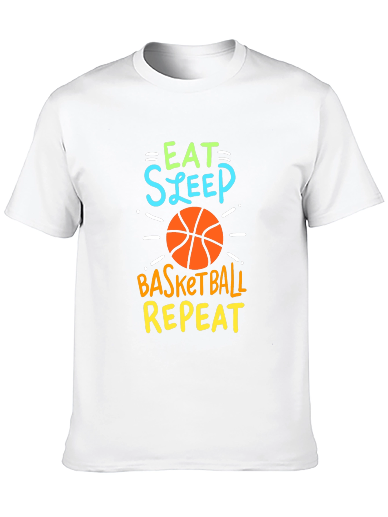Eat Sleep Basketball Repeat Graphic Tee