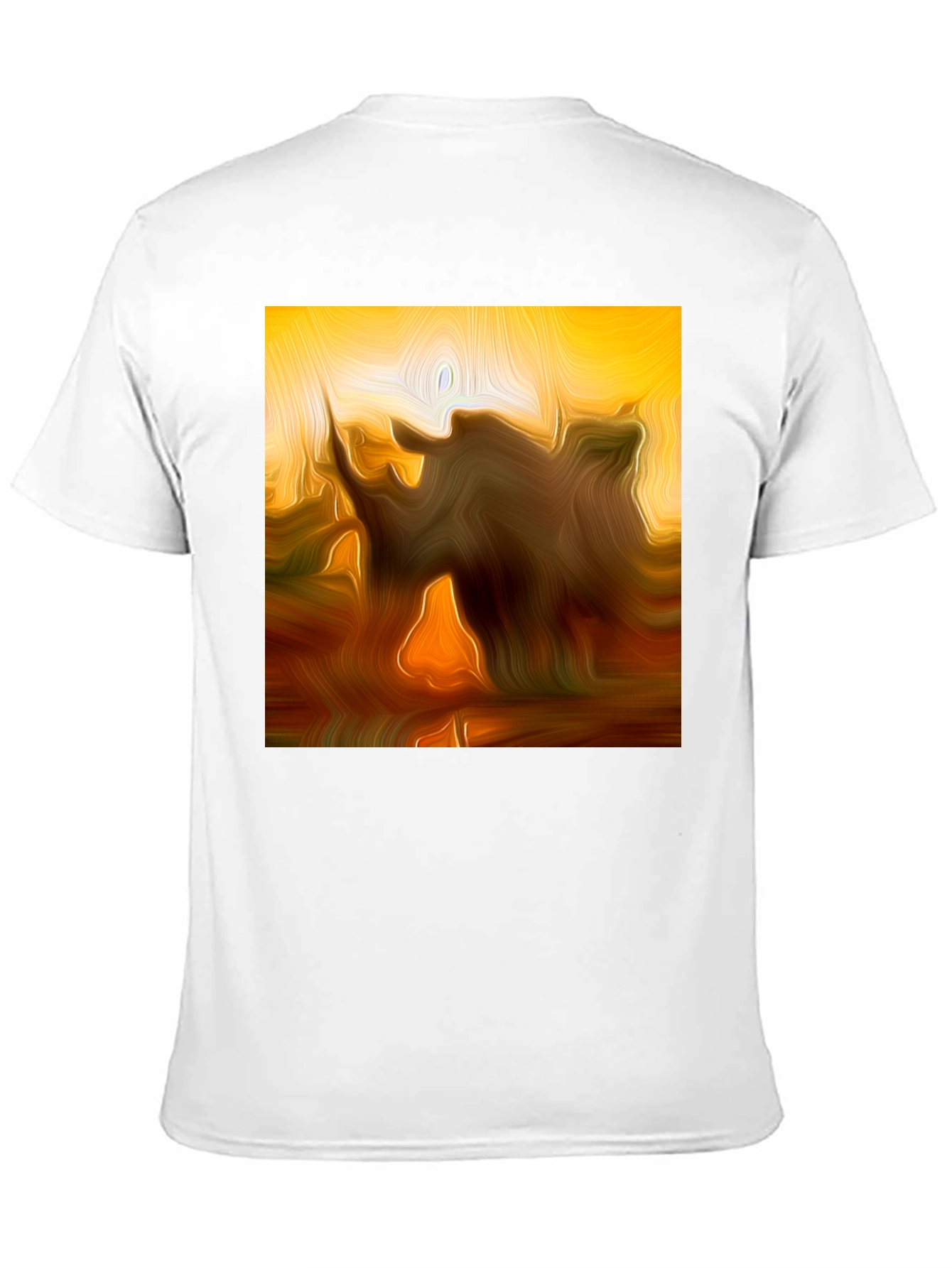Abstract Graphic Print Black Casual T-Shirt