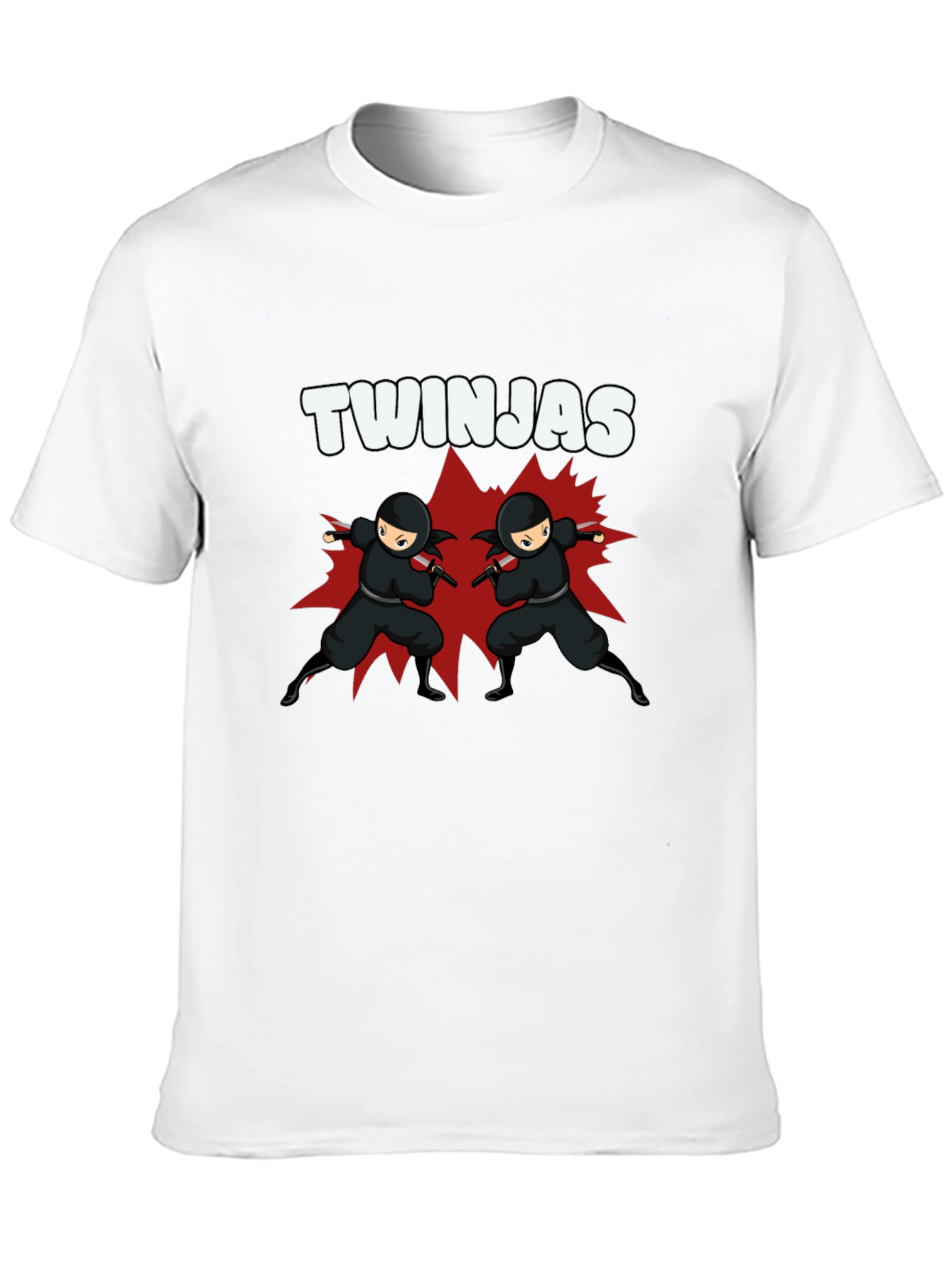 Twinjas Black Graphic Tee - Ninja Twins T-Shirt