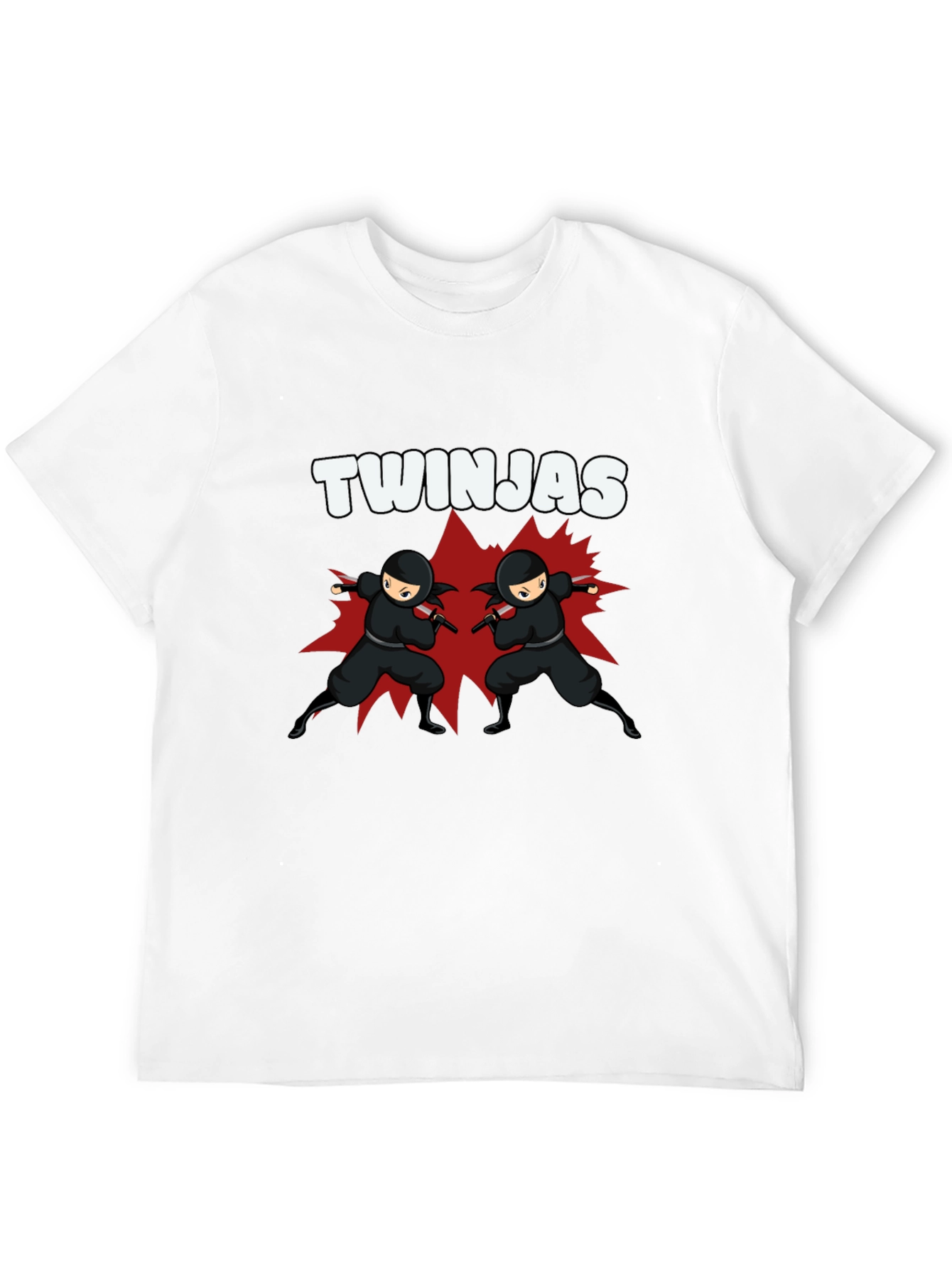 Twinjas Black Graphic Tee - Ninja Twins T-Shirt