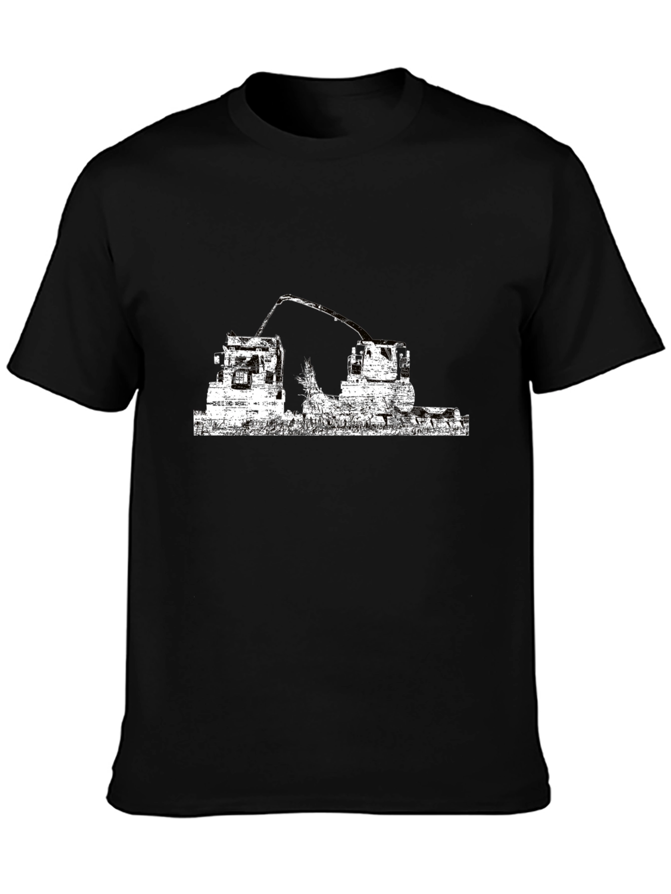 Ruins Graphic Tee - Black Cotton T-Shirt