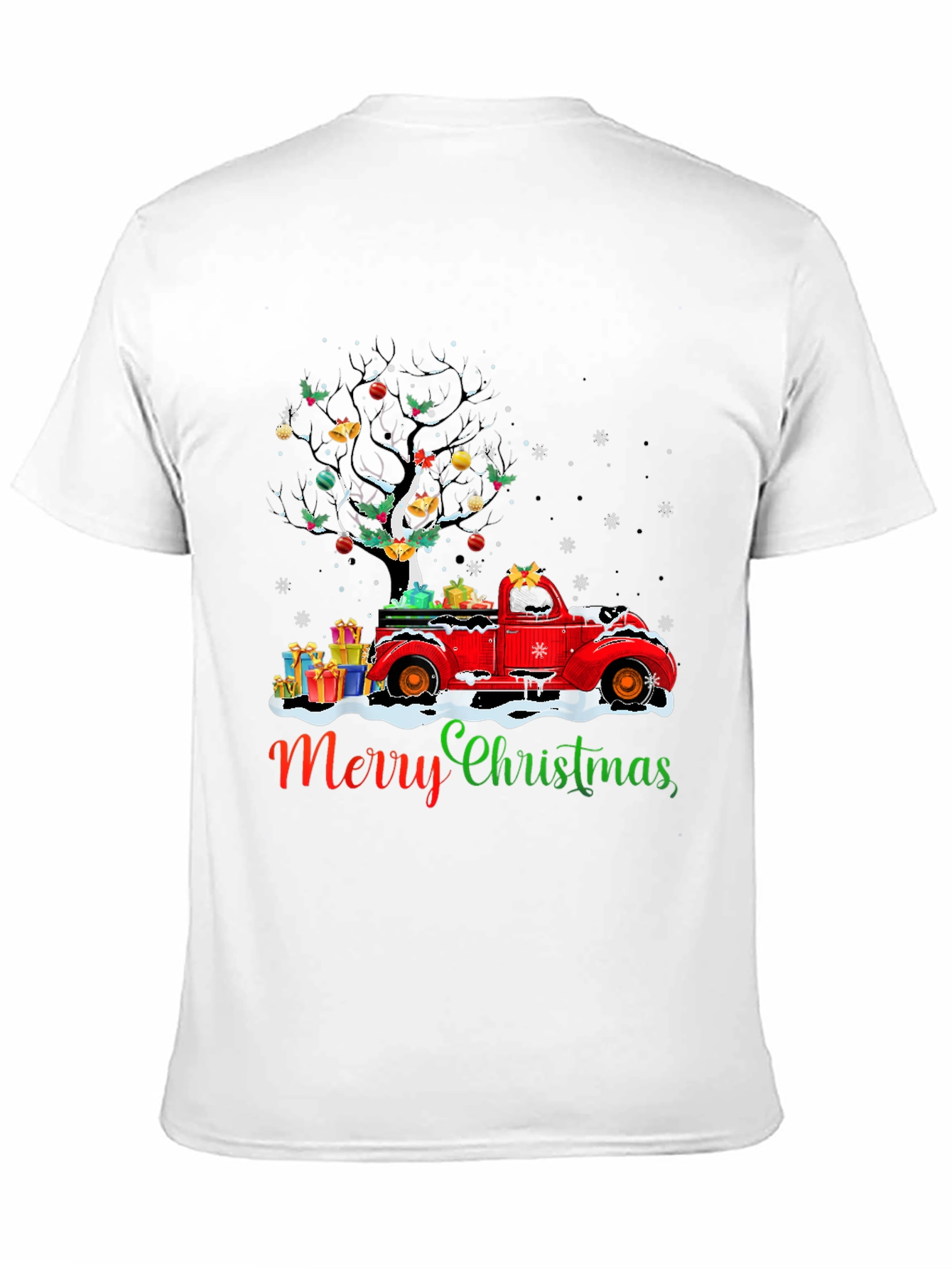 Merry Christmas Truck T-Shirt Holiday Tee