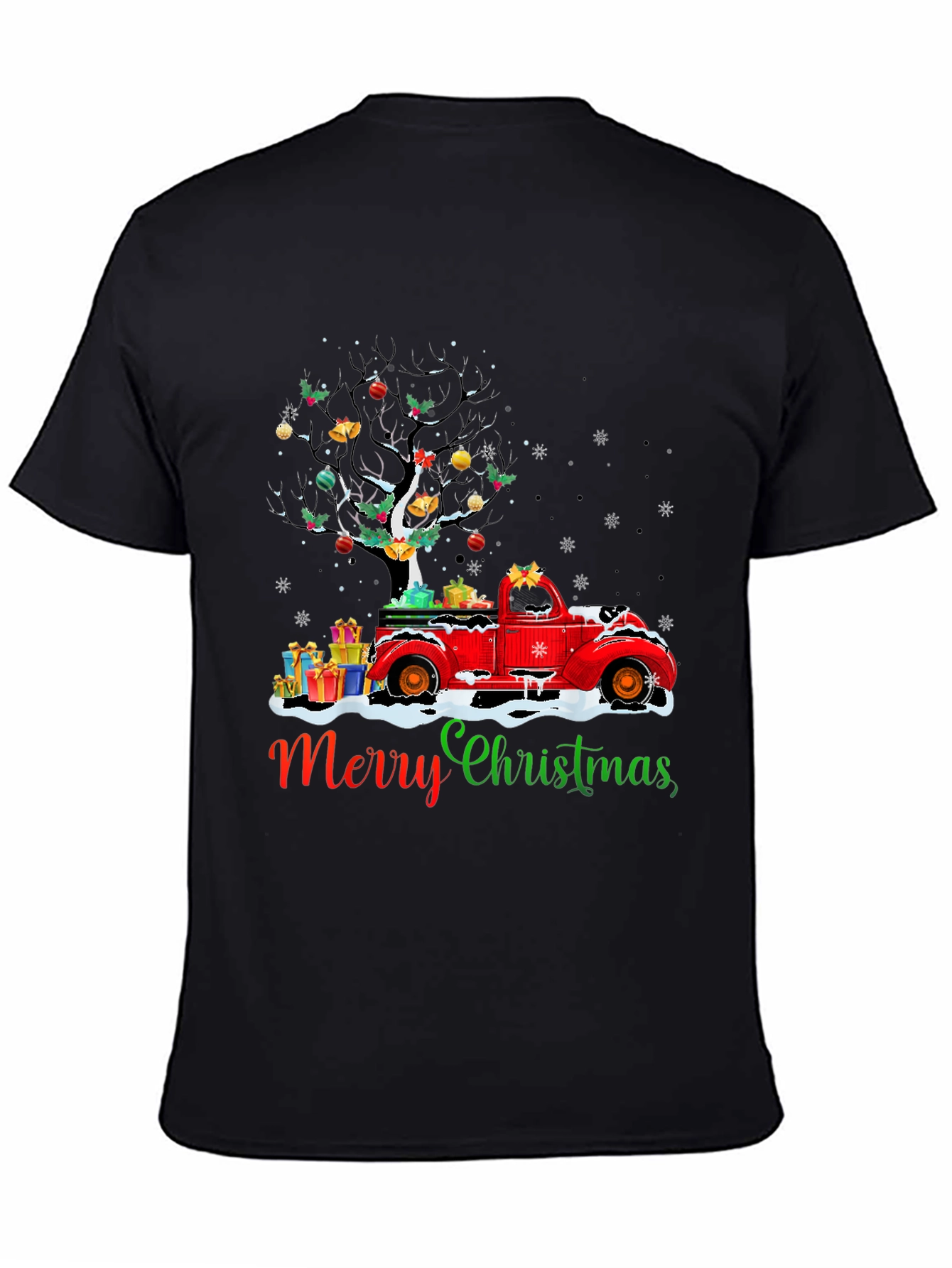 Merry Christmas Truck T-Shirt Holiday Tee