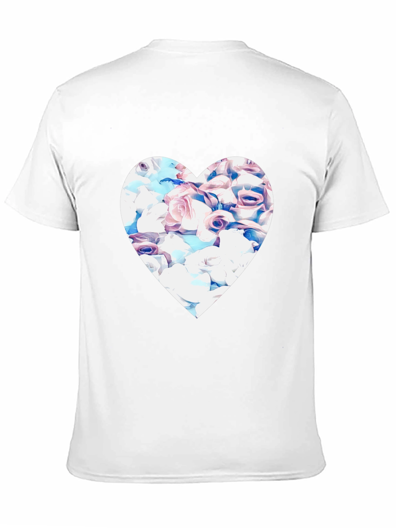 Floral Heart Graphic Black Tee