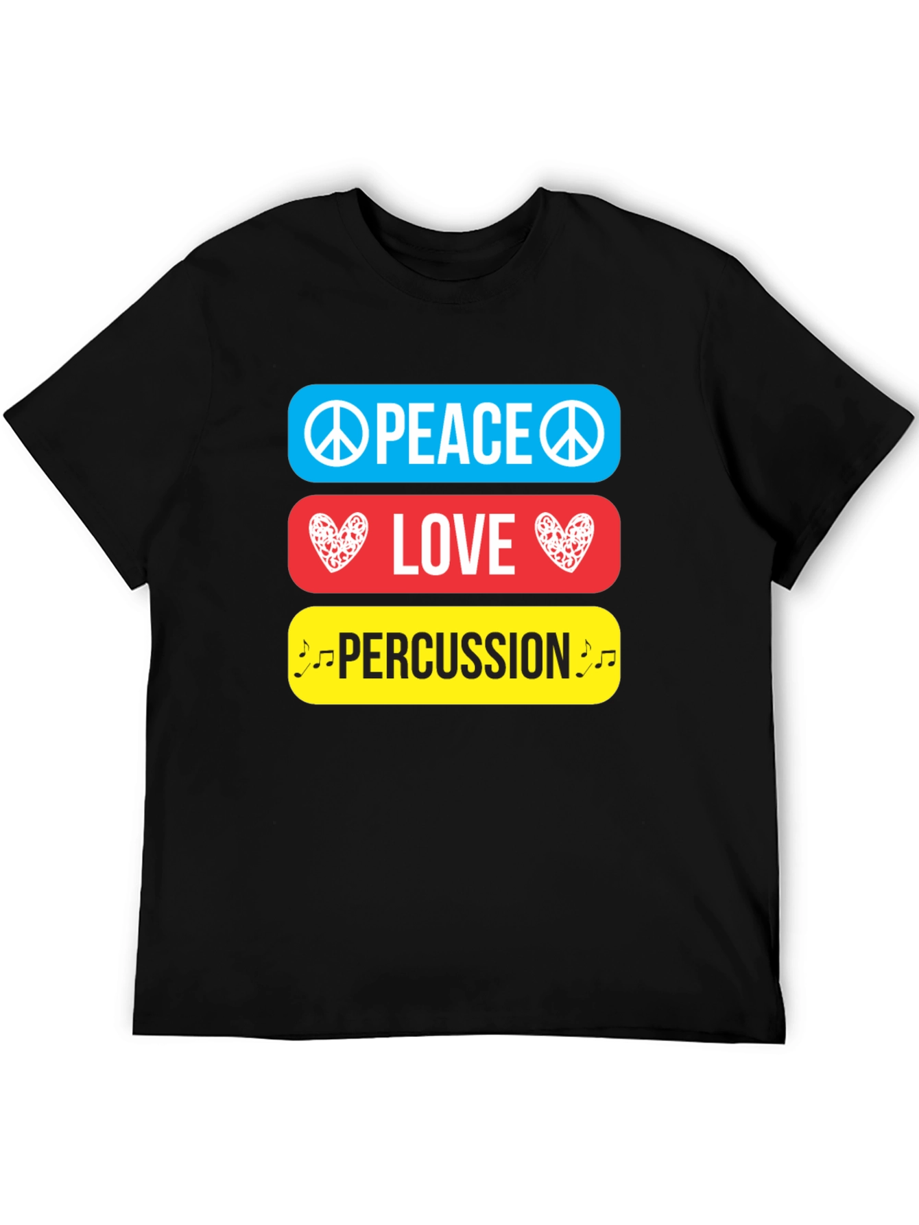 Peace Love Percussion Graphic T-Shirt