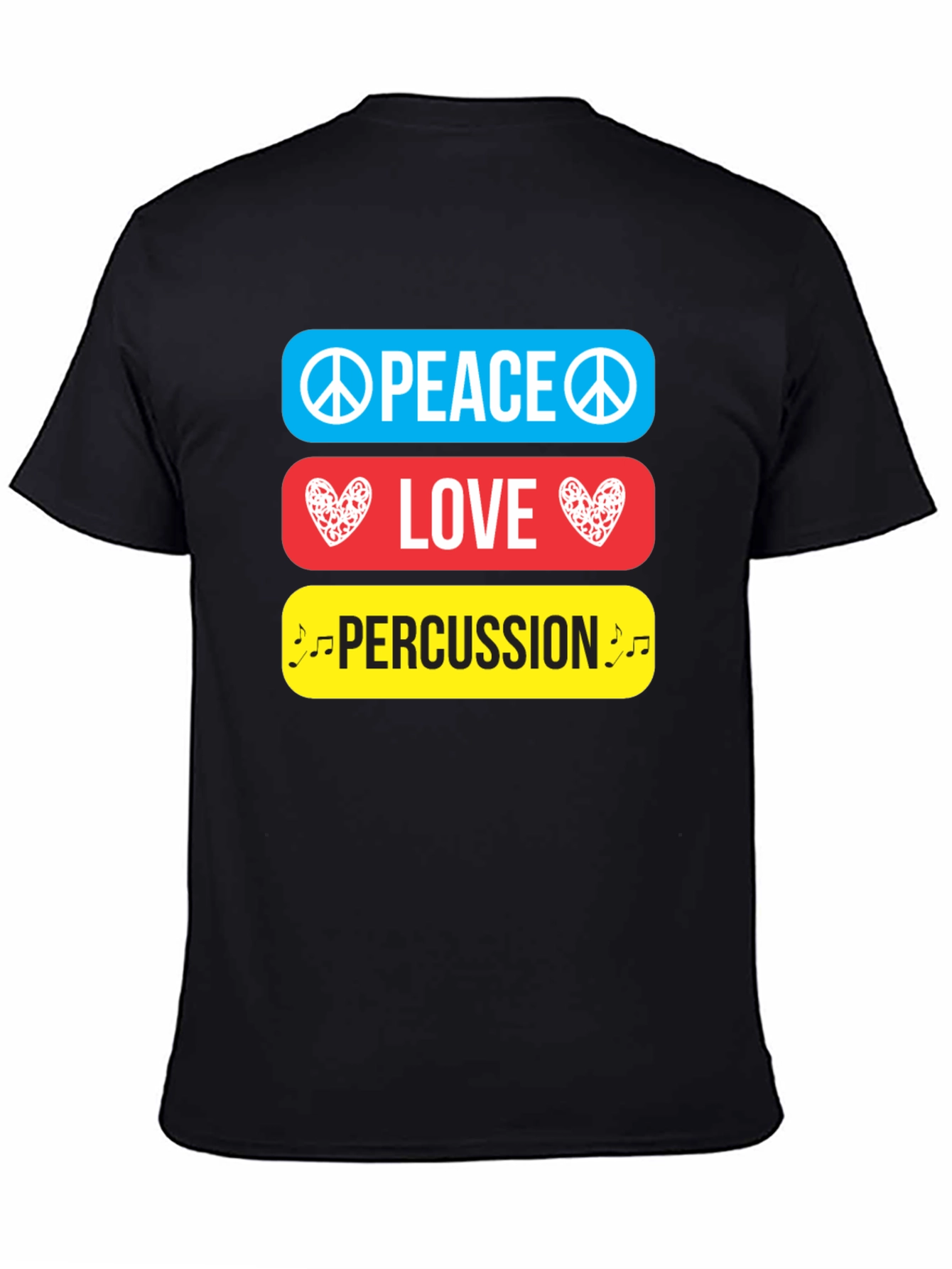Peace Love Percussion Graphic T-Shirt