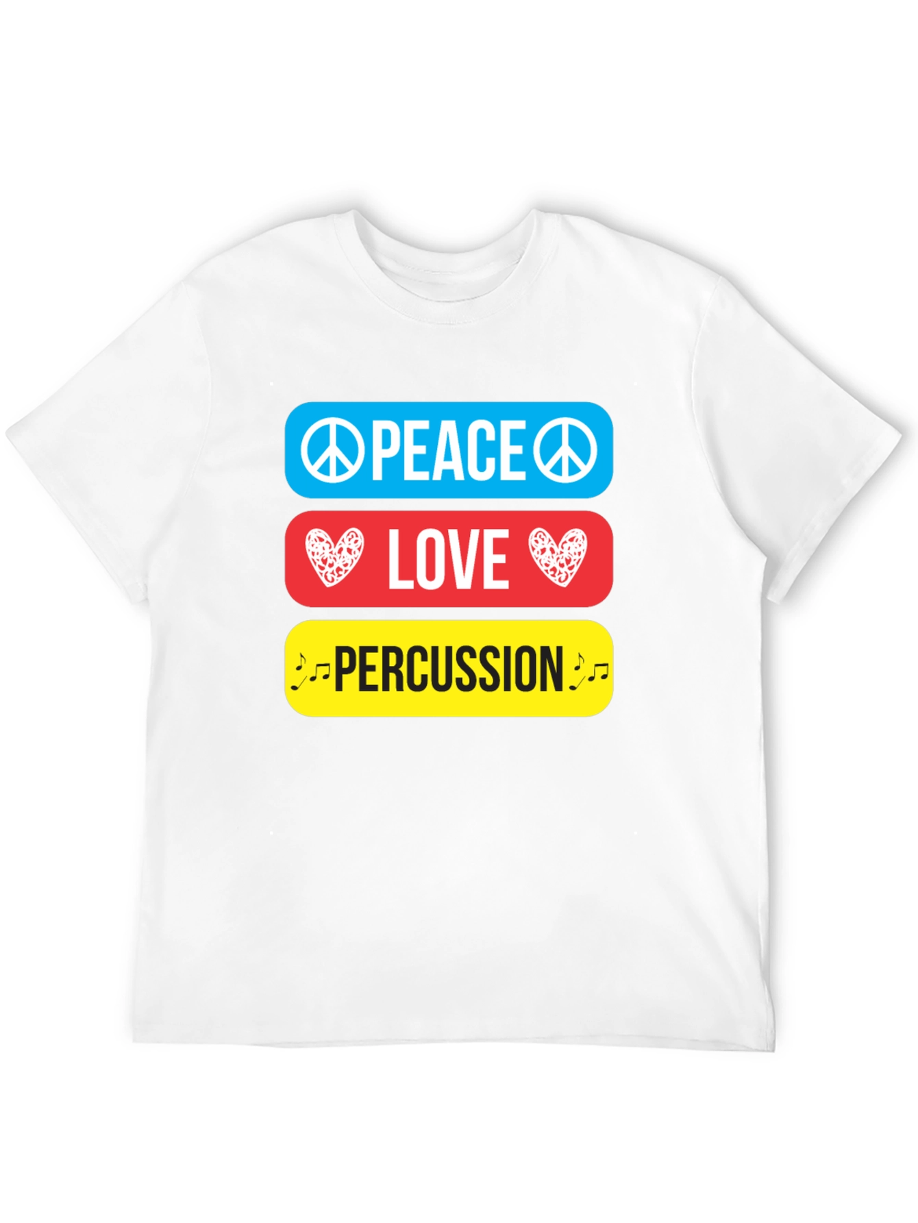 Peace Love Percussion Graphic T-Shirt
