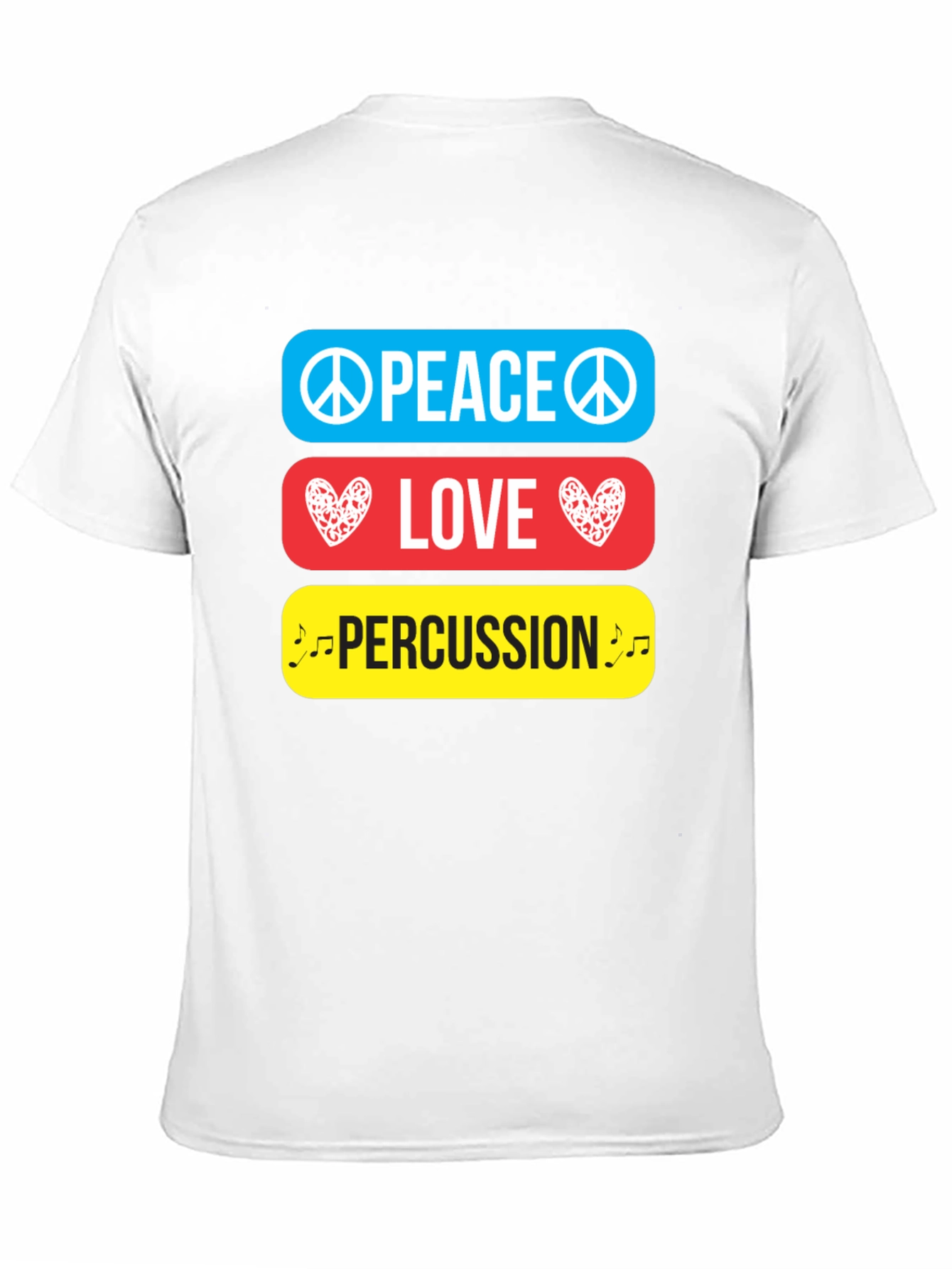 Peace Love Percussion Graphic T-Shirt