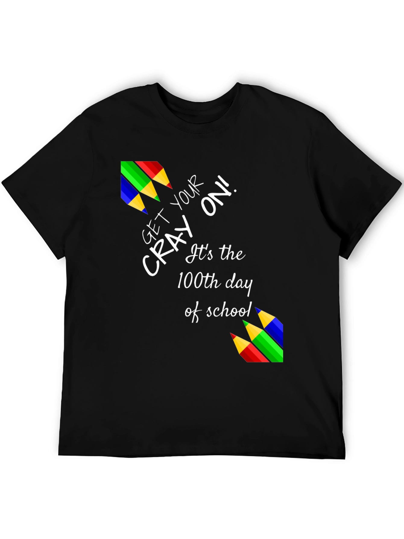 100th Day of School Crayon T-Shirt