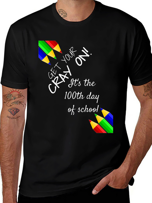 100th Day of School Crayon T-Shirt