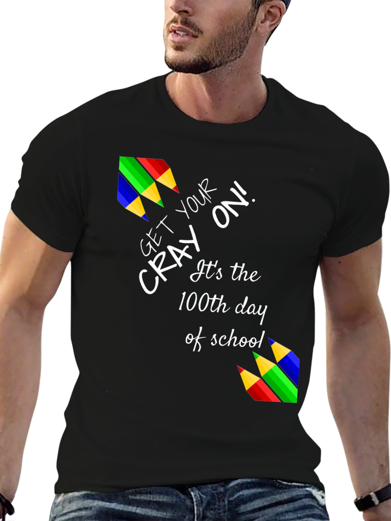 100th Day of School Crayon T-Shirt