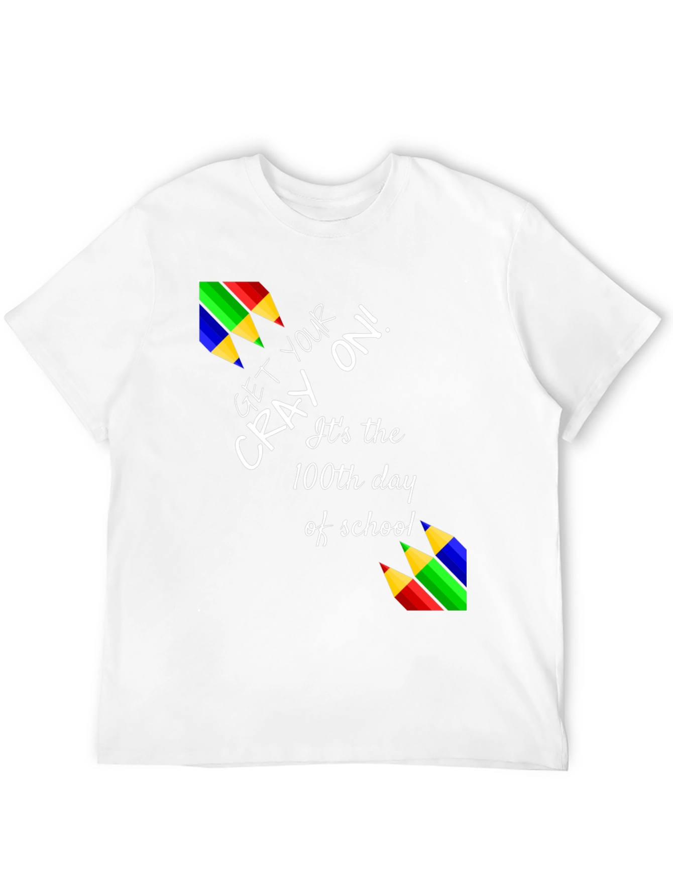 100th Day of School Crayon T-Shirt