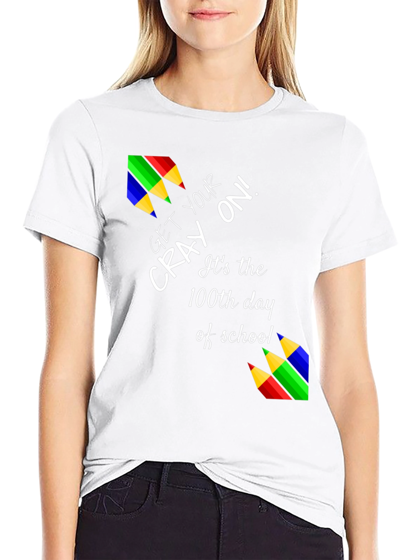 100th Day of School Crayon T-Shirt