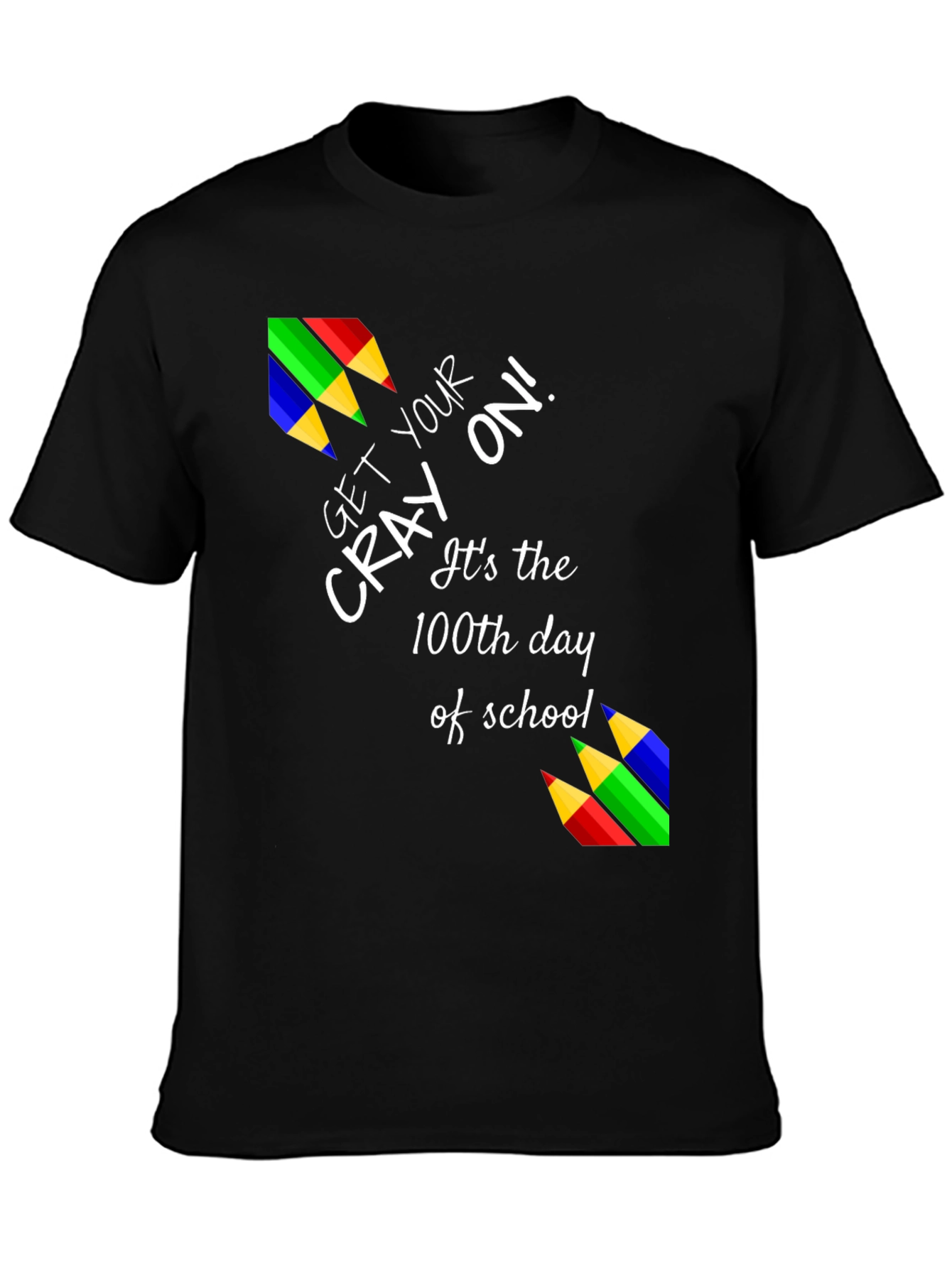 100th Day of School Crayon T-Shirt
