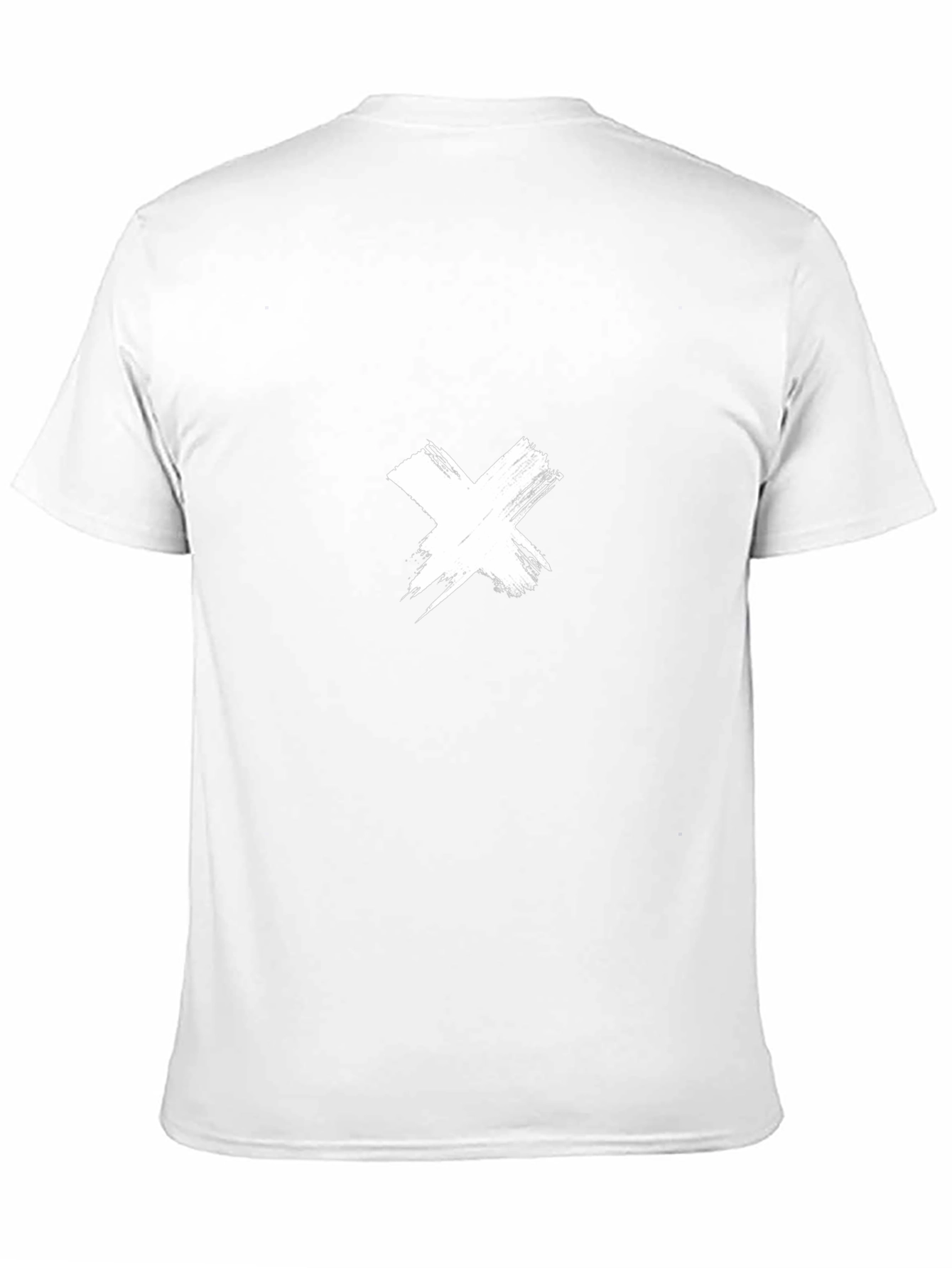 Black Tee with White X Graphic