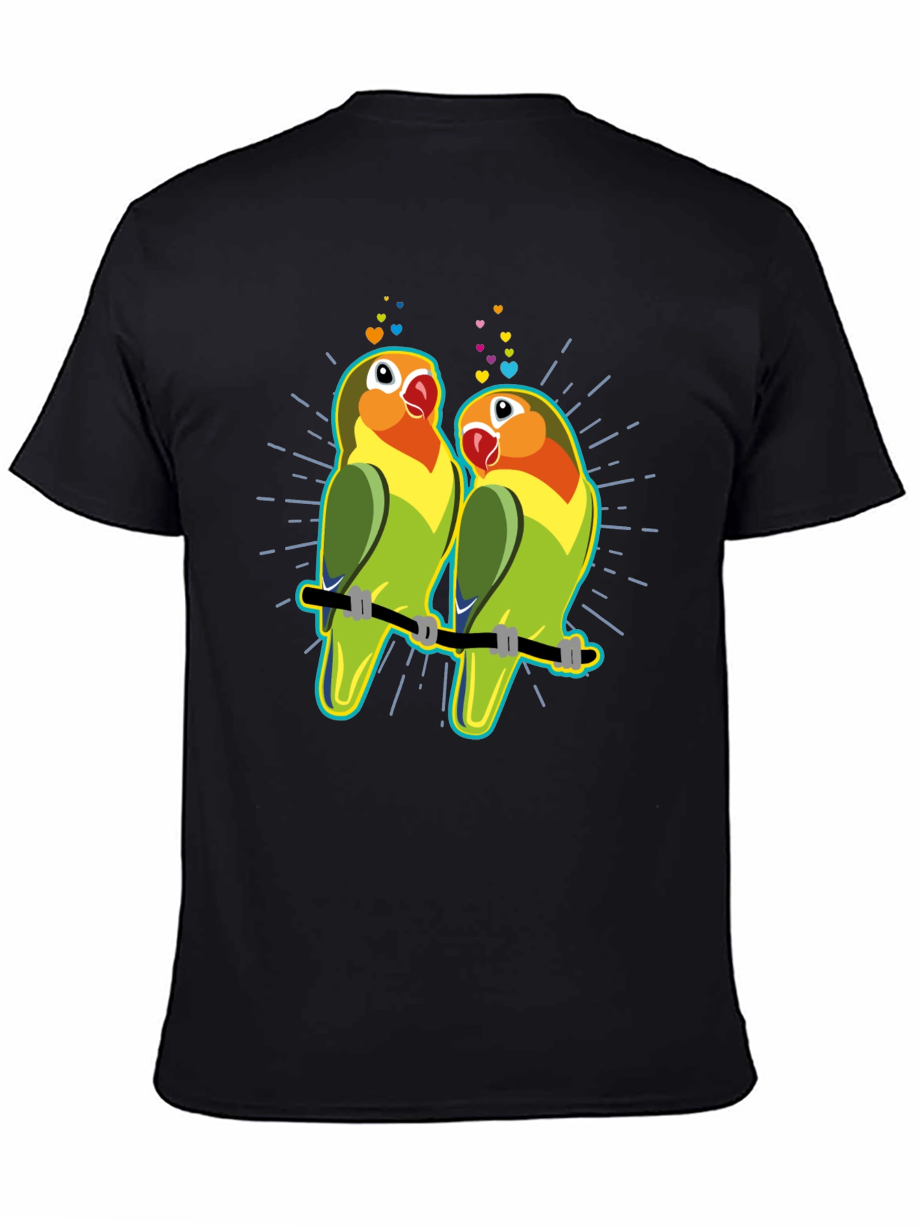 Lovebird T-Shirt: Romantic Parrot Couple