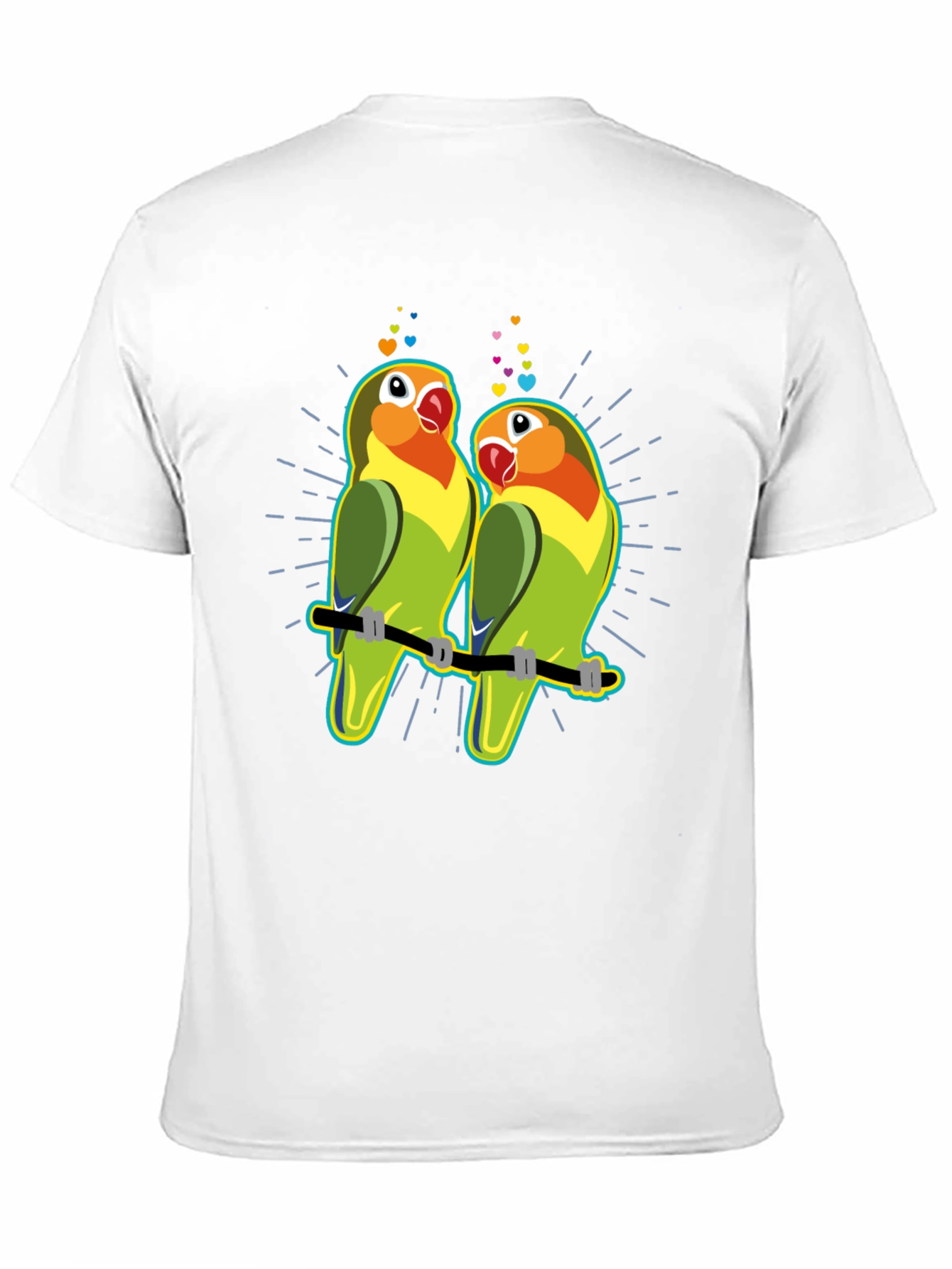 Lovebird T-Shirt: Romantic Parrot Couple